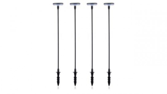 Grumpy Gardener Set of 4 Sway Solar Lights