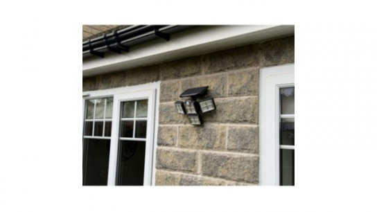 SFIXX Solar Sensor Security Wall Light - 4 Heads with Remote