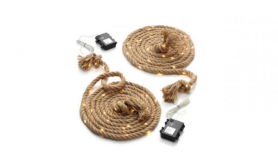 Auraglow Set of 2 Battery Operated 4.5m Rope Lights with Timer