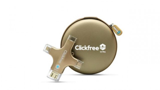 Clickfree Ultra 128GB Universal Photo & Video Backup Device w/ AI Editing Suite