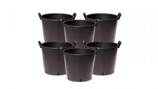 YouGarden 30L Heavy Duty Black Pot x6