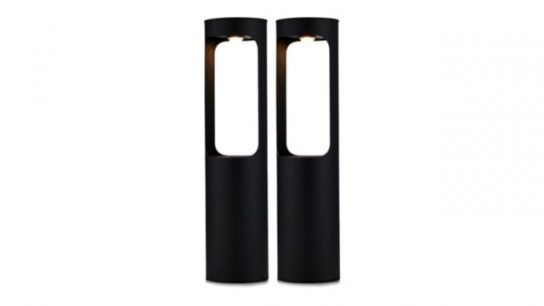 Garden Stories Set of 2 Black Modern Post Lights