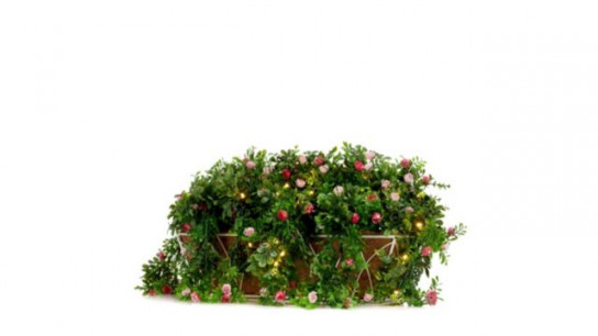 Garden Stories Artificial 40 Lights Pre-lit Window Box