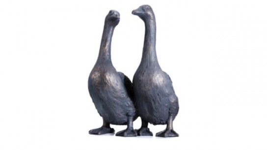 Garden Stories Goose Couple Garden Statues Set of 2