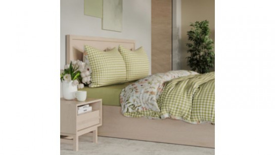 Supersoft by Cozee Home Reversible Floral and Gingham 4-Piece Duvet Set