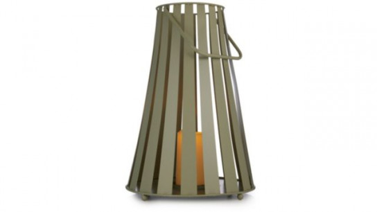 abode Flared Metal Lantern with LED Candle 47cm