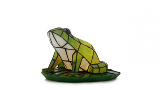 Garden Stories Colour Splash Tiffany Style  Frog Lamp