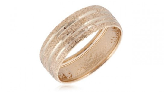 GOLD 9ct Italian Gold Hammered Band Ring 1g