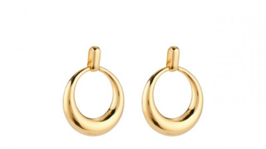 GOLD 9ct Italian Gold Essential Round Earrings 1.92g