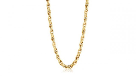 Steel by Diamonique Twisted Chain Link Necklace Stainless Steel