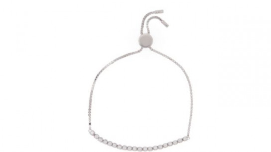 Diamonique 0.7ct Platinum Plated Mini Icon Tennis Bracelet Sterling Silver