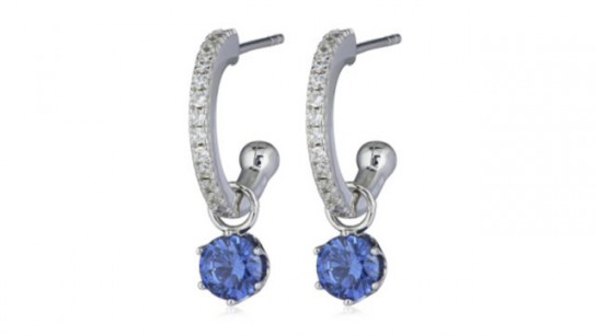 Diamonique 1ct tw Drop Earrings Sterling Silver