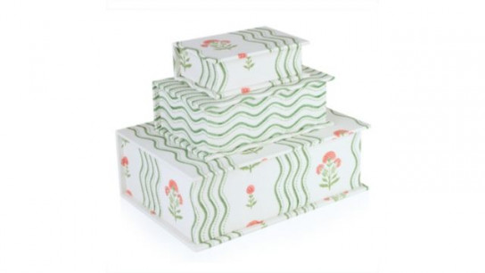 Sara by Sara Davies Set of 3 Printed Storage Boxes