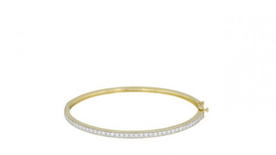 Fire Light 1.5ct Lab Grown Diamond Channel Set Bangle 9ct Gold