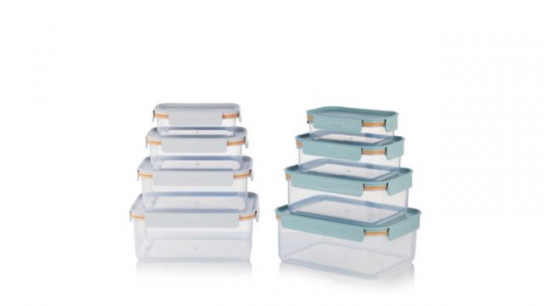 LocknLock Classic Plus Set of 8 Nestable Containers Set