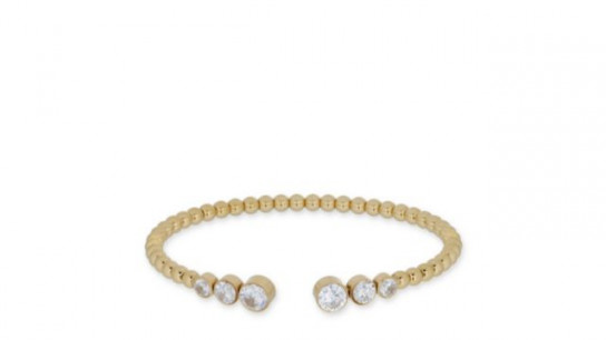 Steel by Diamonique Bezel Set Bangle Stainless Steel