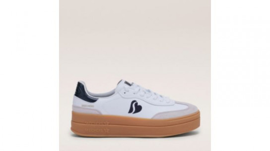 Skechers Academy Hi Stacked Hearts Trainers