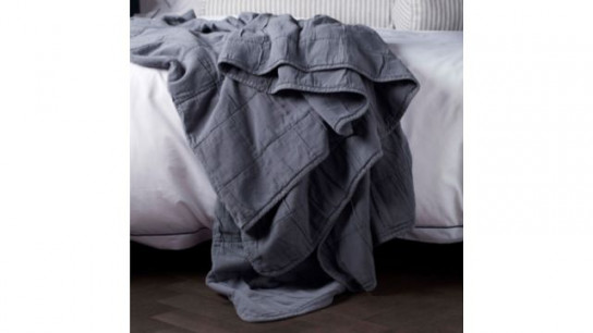 Secret Linen Store Finn 100% Cotton Quilted Throw
