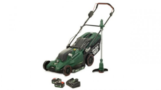 Webb Eco 40v43cm Lawnmower & Line Trimmer 4Ah Batt & Charger