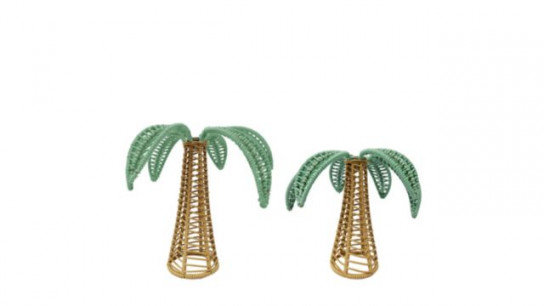 BundleBerry by Amanda Holden Studio 70 Set of 2 Rattan Candle Holders