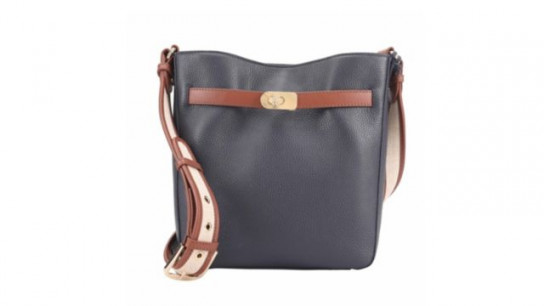 Paul Costelloe Leather Buckle Messenger Bag