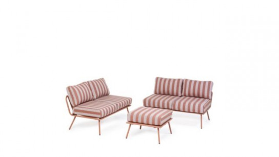 Garden Stories Studio 70 Stripe Multi-Way Corner Sofa with Lounger Set