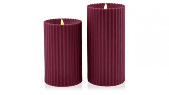 Garden Stories Studio 70 Set of 2 Fluted Outdoor Wax Candles
