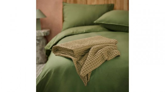 abode 100% Cotton Waffle Throw