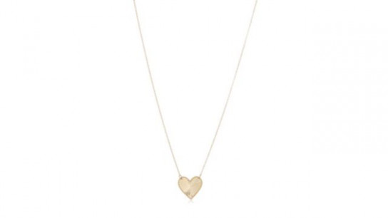 GOLD 9ct Italian Gold Raggio Heart Necklace 1.35g