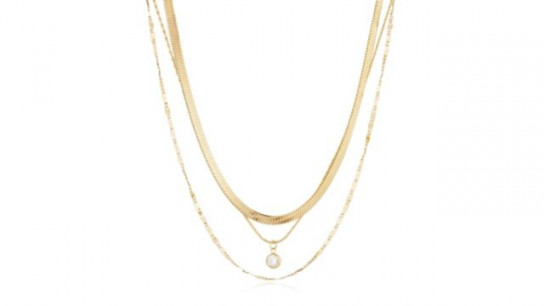 Steel by Diamonique Layered Necklace Stainless Steel