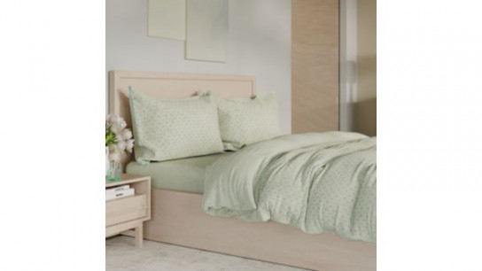 Cozee Home Small Spot Velvetsoft 4 Piece Duvet Set w/ Contrast Trim