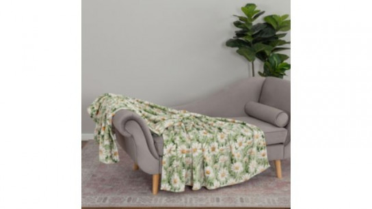Cozee Home Velvetsoft Floral Printed Throw in Giftbox