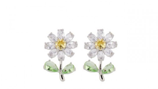 Butler & Wilson Crystal Daisy Earrings