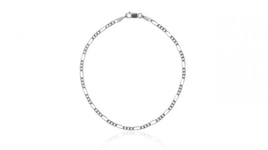 Nina B Slim Figaro Bracelet Sterling Silver