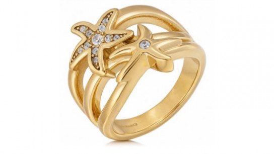 Steel by Diamonique Starfish Ring
