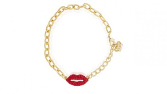 Butler & Wilson Lip Pendant Bracelet