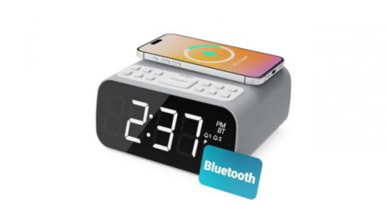 Majority Darwin FM Radio Alarm Clock & Wireless Phone Charger