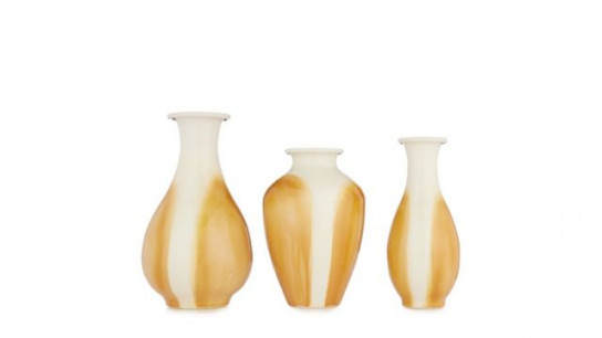 abode Glazed Metal Set of 3 Bud Vases