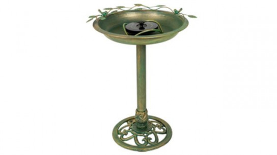 Bernini Solar Colour Changing Steel Bird Bath Fountain