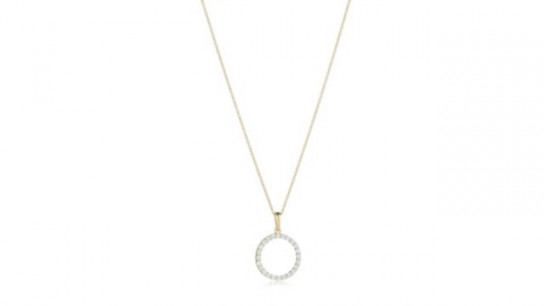 0.50ct Diamond Circle Pendant Necklace and Chain VS
