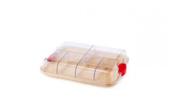 Farberware Bamboo Food Sharing Board with Locking Lid
