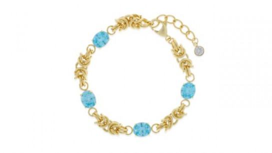 Steel by Diamonique Jewel Chain Link Bracelet Stainless Steel
