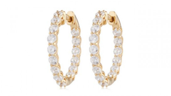 Fire Light 2ct Lab Grown Diamond Hoop Earrings 9ct Gold