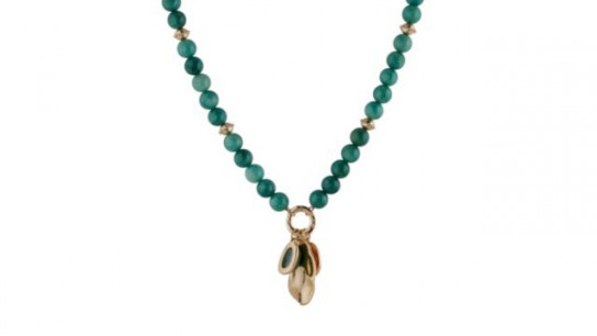 Malika Cluster Disc Beaded Necklace