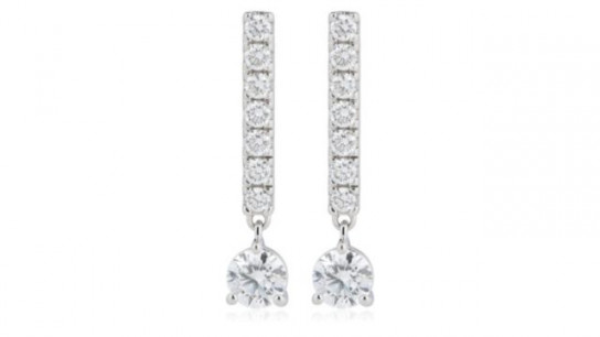 Fire Light 2.5ct Lab Grown Diamond Drop Earrings 9ct Gold