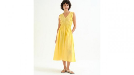 Compania Fantastica Ruched Waist Midi Dress