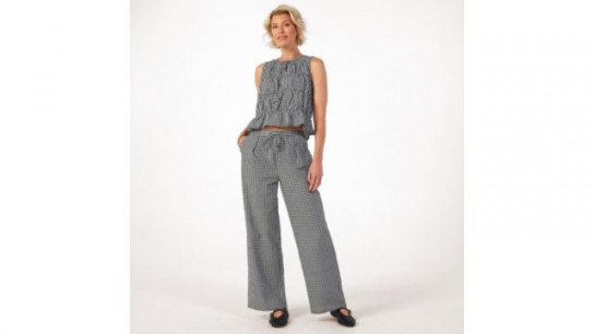 Compania Fantastica Black Gingham Trousers