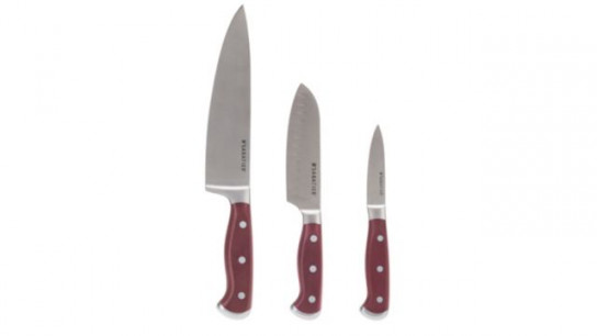 Sabatier Edgekeeper Set of 3 Stainless Steel Knives in Gift Box