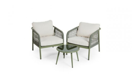 abode 2 Chairs & Table Rope Bistro Set