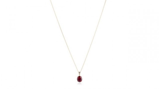 Diamonique Edit Ruby Pendant Necklace